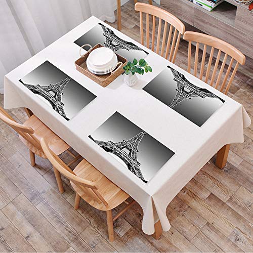 Set de Table Antidérapant Lavable Résiste à la Chaleur Rectangulaire Sets de Table pour Restaurant,Mur de la Tour Eiffel, Monuments de P,Table à Manger en Cuisine ou Salle à Manger, 45x30 cm Lot de 4