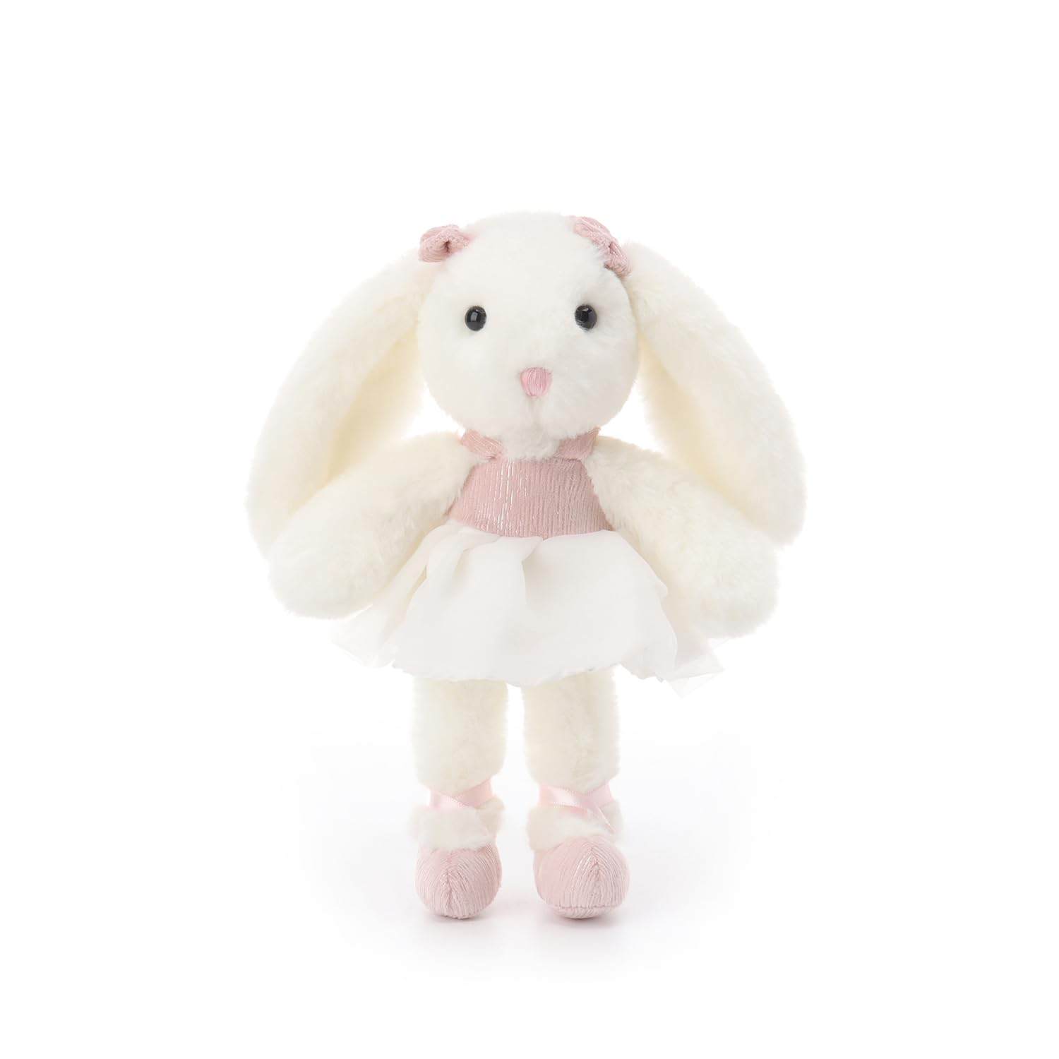 Apricot Lamb Pink Ballet Rabbit Bunny Plushies Stuffed Animals for Baby Girl and Boy Soft Cute Plush Toys for Kids 6.7 Inches