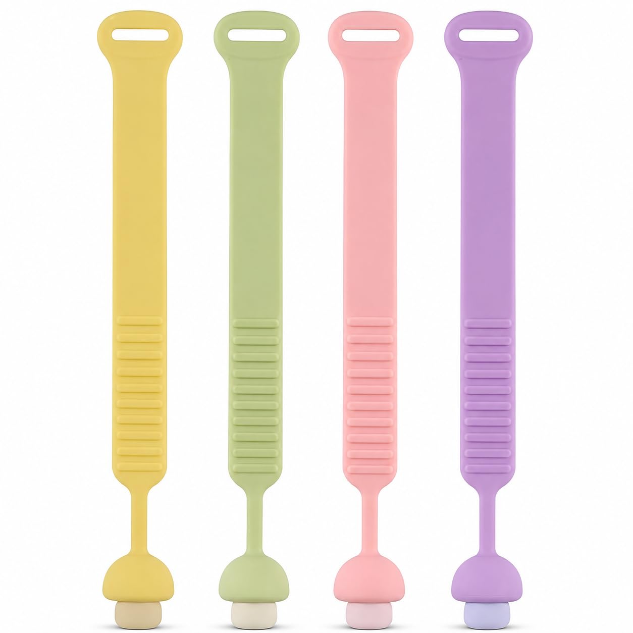 Mshine (Pack of 4) Silicone Toilet Seat Lifter Clip | Self-Adhesive Touch-Free Toilet Cover Opener Handle Holder Set | Hygienic Bathroom Accessories for Home, Office and Hotels Use (Assorted Colours)-image-1