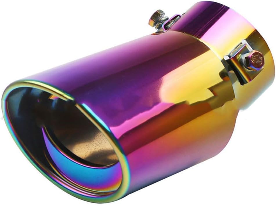 Exhaust Tips for Kia Carens 2012-2024, Tailpipe Tips Car Exhaust Tip Automotive Tail Throat Tail Pipe Car Accessories,Curved/Colored 63mm-66mm