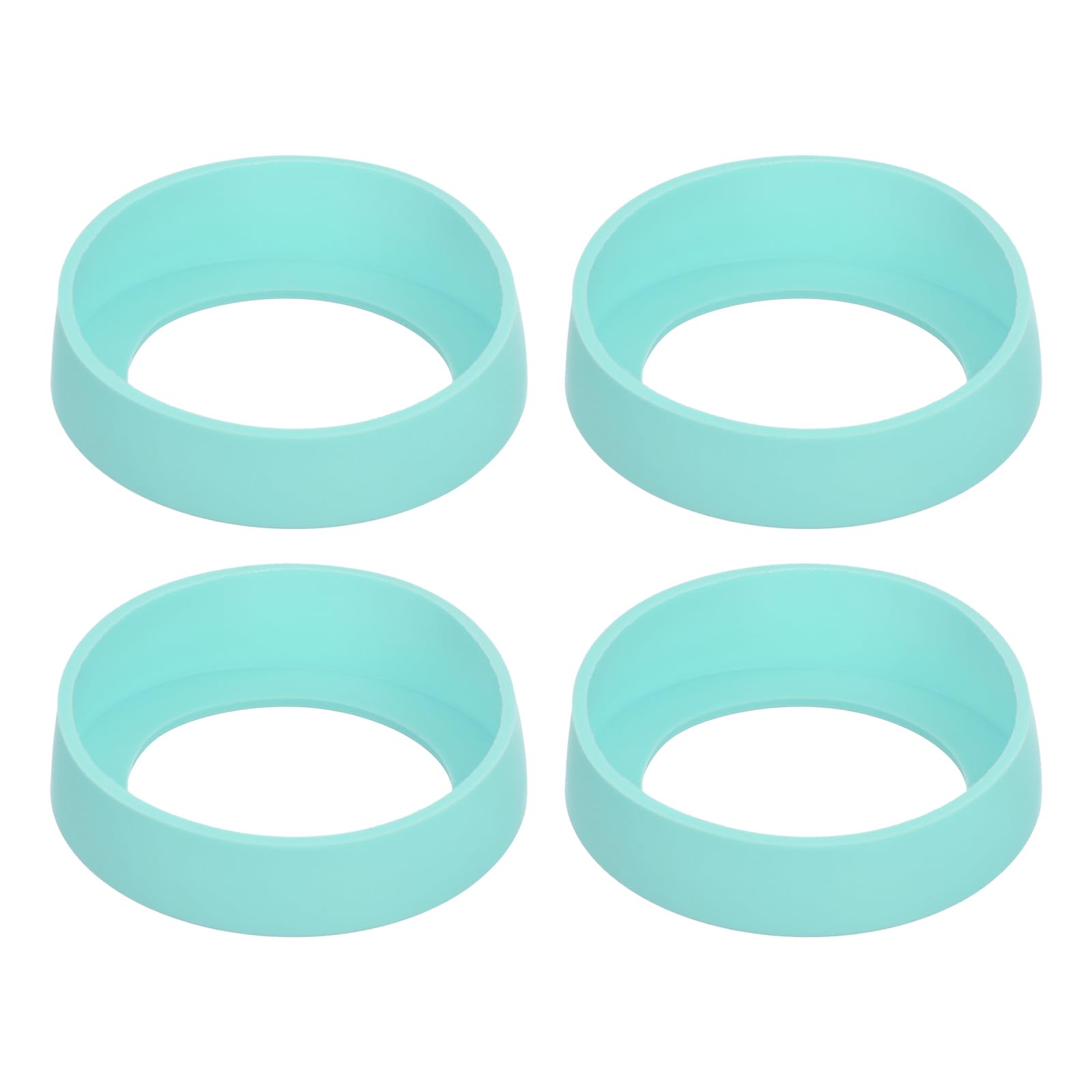 sourcing map 4pcs Water Bottle Boot, Protective Silicone Boot Sleeve Non Slip Bottom Cover Bumper for Water Bottles Mug Tumbler Mint Green(65mm)