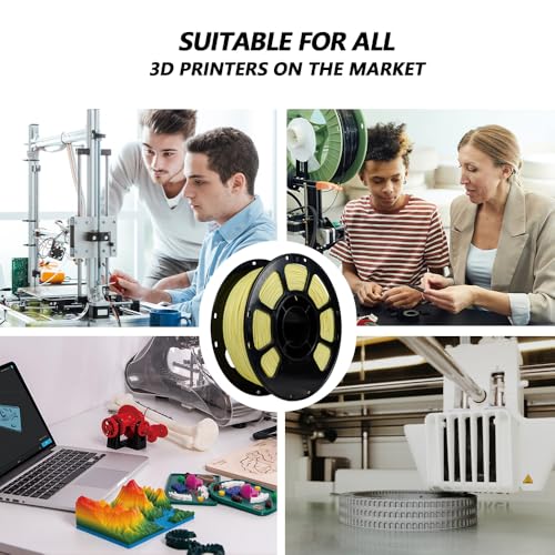 Image of iBOSS Matte PLA Plus Filament Yellow 1KG, 1.75mm 3D Printer Filament Dimensional Accuracy + /- 0.02mm, 3D Filament 1kg Carboard Spool (2.2lbs) for Most FDM 3D Printers