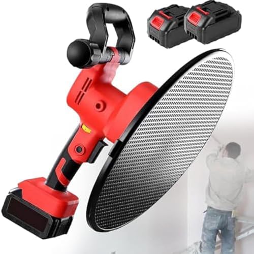 Paleta eléctrica de cemento, máquina alisadora de pared de hormigón 2 en 1 con 6 velocidades ajustables para mezclar y terminar