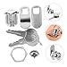 Tofficu 1 Set Mailbox Lock with Key Cam Lock for Cabinets Tool Boxes and with Two Keys Multi Functional for Mailboxes and Electric Boxes