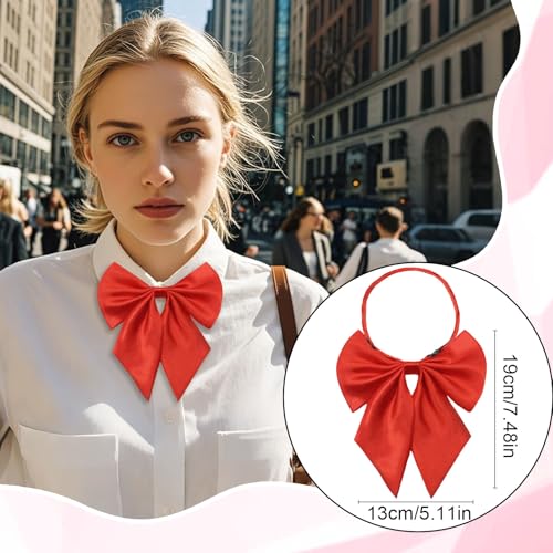 Pre-tied Bow Tie for Women, Floppy Womens Bowtie Female Adjustable Ladies Bowties for Graduation Dress School Uniform3