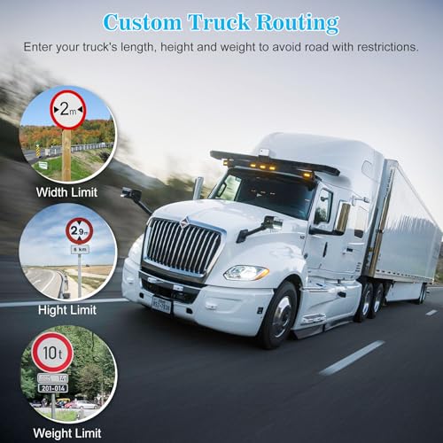 7 Inch GPS Navigator for Car, GPS Navigation System for Truck Commercial Drivers with 2025 US/CA/MX Offline Map Free Update, GPS for 7 Vehicles with POI Search, Voice Drive Guidance Red Light Warning - Image 4