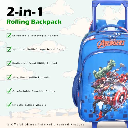 Image of NOVEX Original Kids School Bag with 2 Wheels & Trolley Handle For Easy Travel
