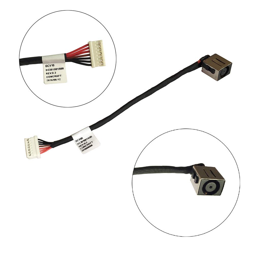New DC Power Jack in Cable Charging Port for Dell Inspiron 15 7566