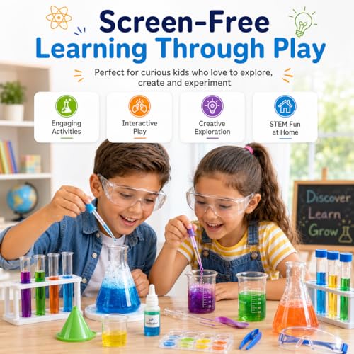 Image of FUN NATION Science Experiment Kit for Kids 7-14 Years, 155+ STEM Experiments Science Kit, DIY Chemistry & Physics Science Projects, Educational Activity Kit, Birthday and Return Gift for Boys & Girls