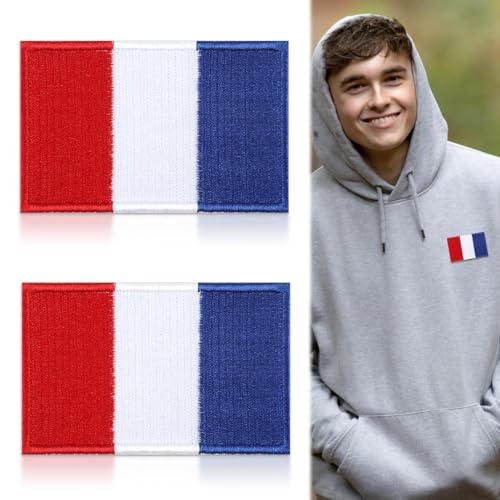 Patch France - 8 x 5 cm - Ecusson Drapeau Militaire Airsoft Garçons et