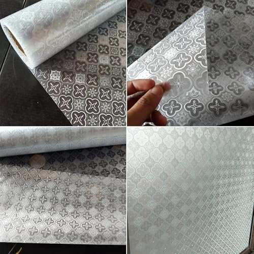 Vinilo Decorativo Retro Floral para Ventana 23.62 x 78.74 pulg miniatura 7