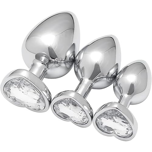 ZeeKoug Un Set di 3 Dispositivi Fitness Interni Hip Trainer per Coppie, in Varie Dimensioni, con Accessori A Forma di Cuore Bianco Diamante Fondo E Regali Originali