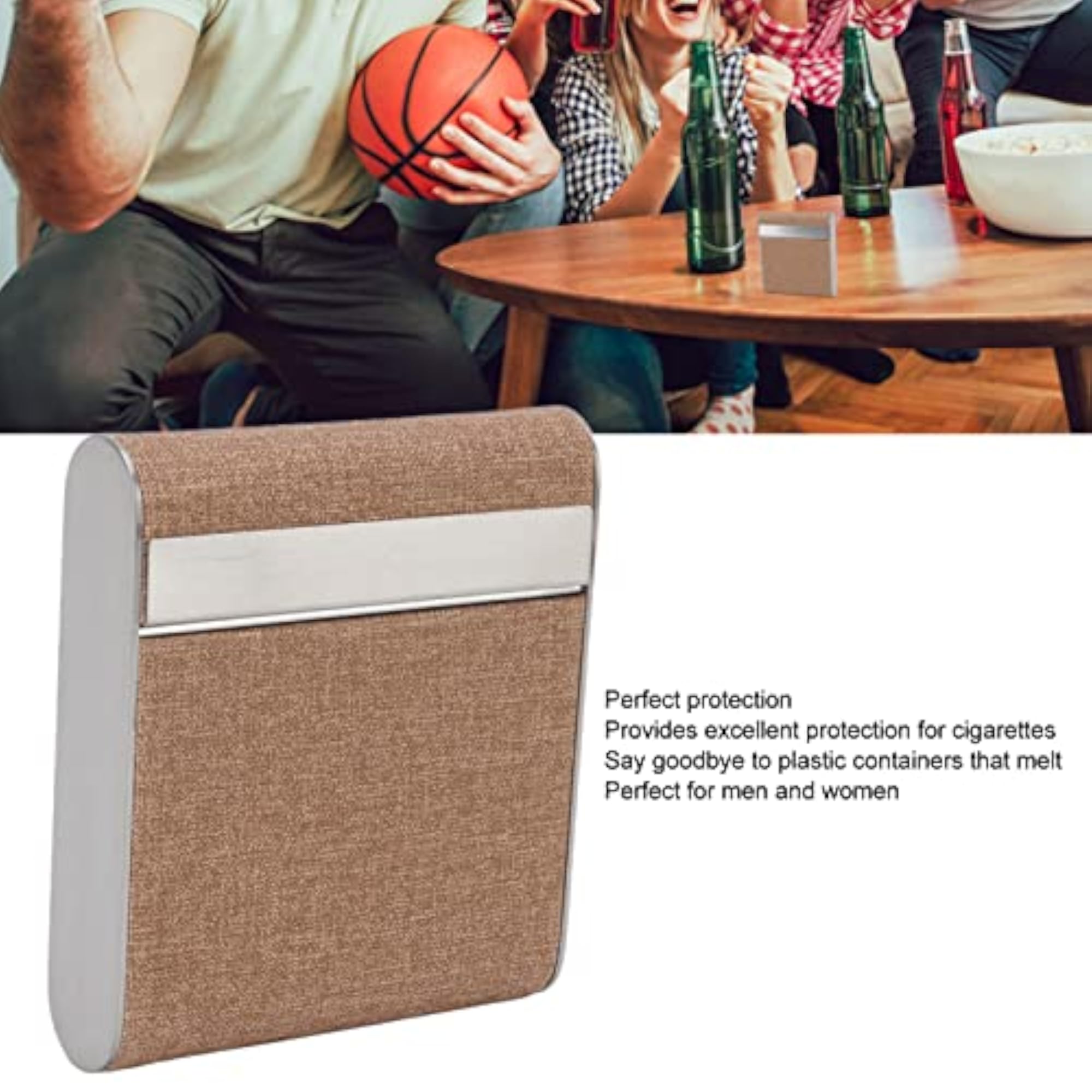 Inner Flocking Flip Cover Cigarette Case