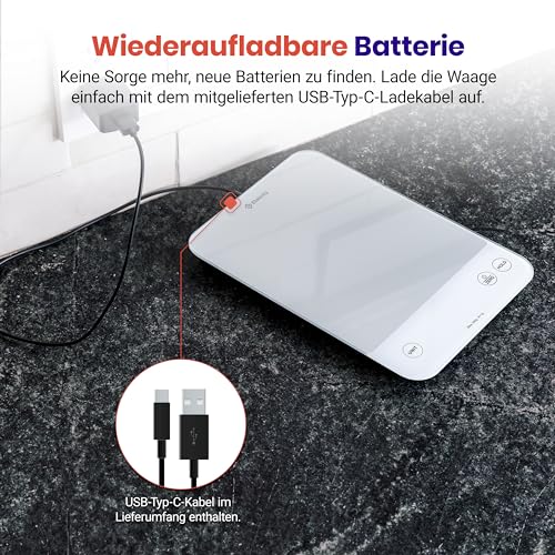 Etekcity USB Küchenwaage,10kg Küchenwaage Digital, Präzisionswaage 1g genau – Ansicht 7