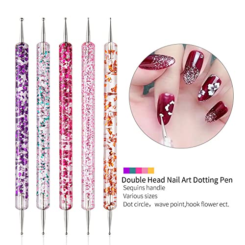 Nail Art Brushes Set, 20pcs Nail Design Painting Brushes, Professional Nail Art Design Brushes, Nail Fine Liner Brushes, White thumbnail