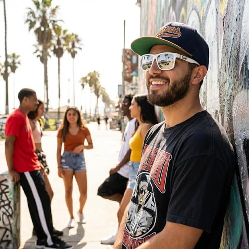 Image of Locs Men's Gangster Oversized Rectangular Horn Rim Sunglasses - 91055 & 91295 Series