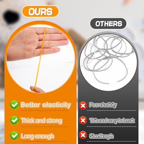 Image of 120Pcs 3.8 inchL x 0.12 inchW Thick Rubber Bands, Office Supplies Elastic Band