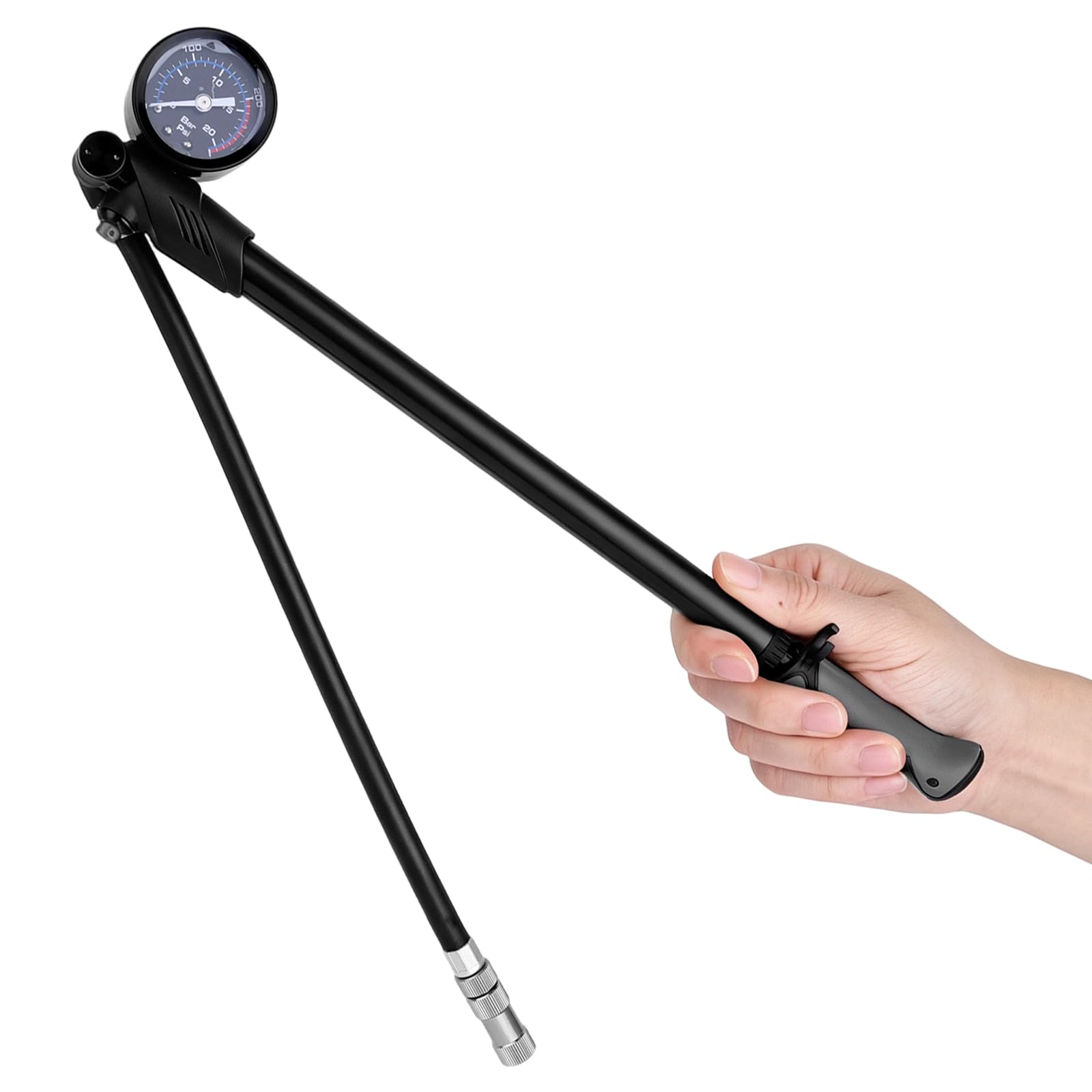 NQEUEPN High Pressure Shock Pump for Mountain Bikes, 300 PSI