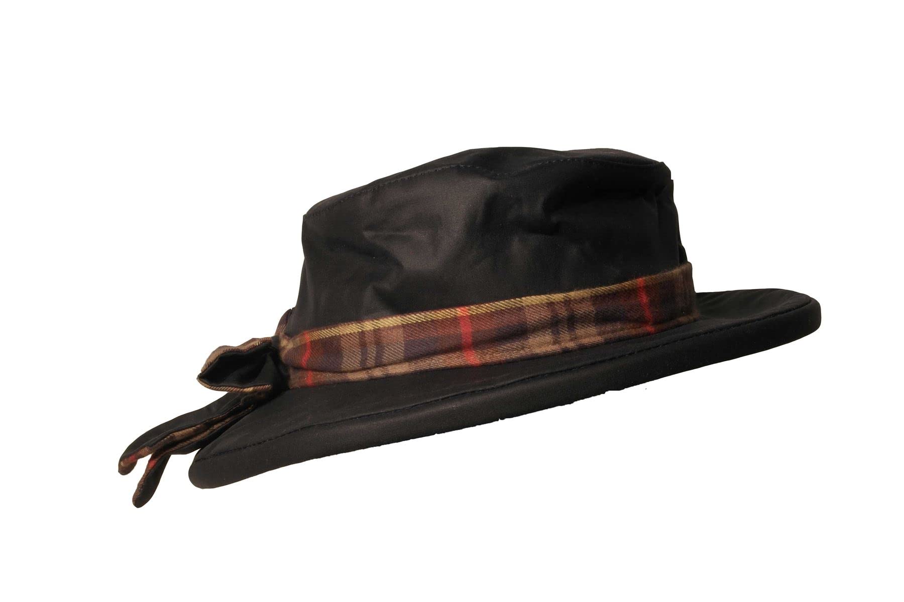 WALKER AND HAWKES - Cappello da Donna in Cera da Equitazione Thelma con Nodo a Fiocco e Finiture in Tartan