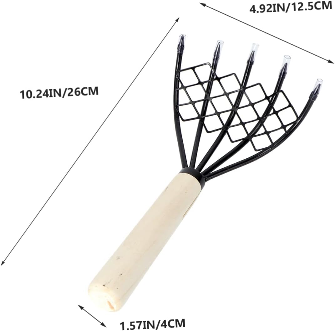 UKCOCO 2pcs Sea Net Rake Handle Seafood Digging Tool for Clams Oysters and Shellfish Claws for Easy Cleaning and Quick Retrieval
