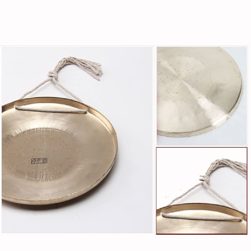 "gong gong tibetano gong+tibetano Gong dal suono della tigre, gong acuto dal suono della tigre, gong basso dal suono della tigre, strumento gong dell'opera(Color:bass,Size:21cm)"