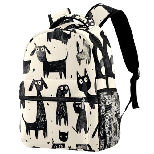 Sac à dos d'école multicolore taille unique avec porte-bouteille