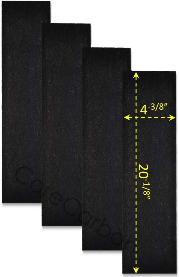 Paquete de 4 prefiltros de carbono diseñados para adaptarse a los modelos de purificador de aire Honeywell HEPAClean HHT-080, HHT-081, HHT-085-HD,