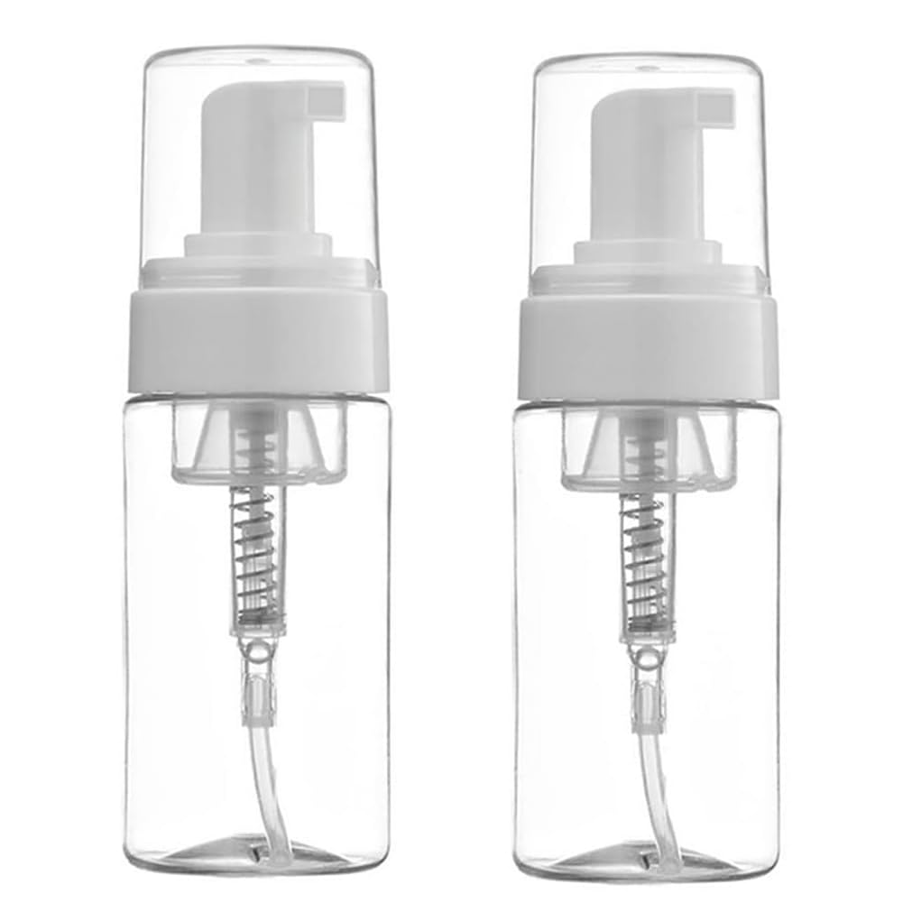 Kunyos Transparent 2 Pack Foam Pump Bottles,100Ml/3.4Oz Refillable Empty Foam Soap Dispenser