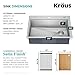 KRAUS Kore 30-Inch Drop In/Top Mount Workstation 16 Gauge Single Bowl Stainless Steel Kitchen Sink with Accessories, KWT310-30
