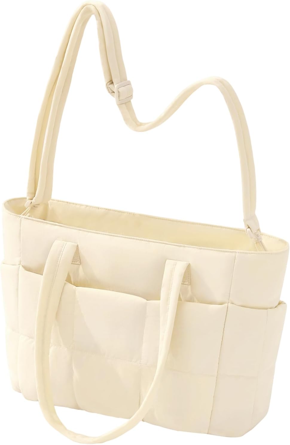 Tote Bag for Women Puffer,Travel Tote Bag with Laptop Compartment Lightweight,Work Handbag with Strap for Gym,Nurse