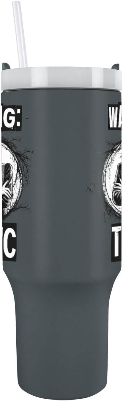 Pyramid International Wednesday Addams 40oz/1200ML Tumbler with Straw and Lid, Advanced Double-Wall Vacuum Insulation, Keeps Cold Up to 11 Hours, Hot Up to 7 Hours, BPA-Free, Spooky Style You'll Love