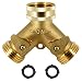 Maggift Brass Splitter, 2-Way Y Brass Hose Connectors (brass hose splitter)