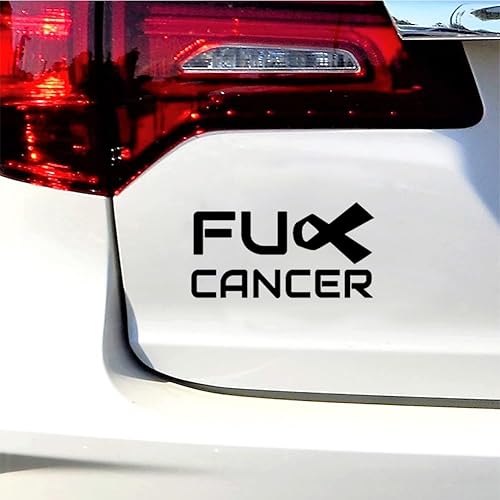 Calcomanía para el cáncer de mierda, cinta de concientización sobre el cáncer, calcomanía para parachoques de ventana, adecuada para automóviles,