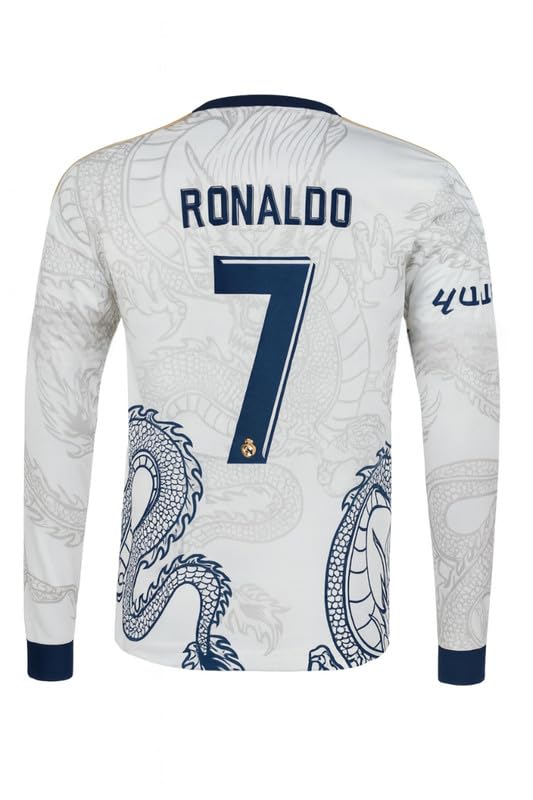 GW限定‼️Real Madrid Ronaldo 7番シャツ Sサイズ Real Jersey 2025 Ronaldo 7 Full Sleeve Tshirt for Men and Boys(8