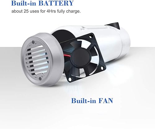 Miniatura 3 de SARMOCARE Limpiador de soporte para cepillos de dientes con secado de ventilador y función de sincronización de 6 minutos, 5 ranuras para cepillos