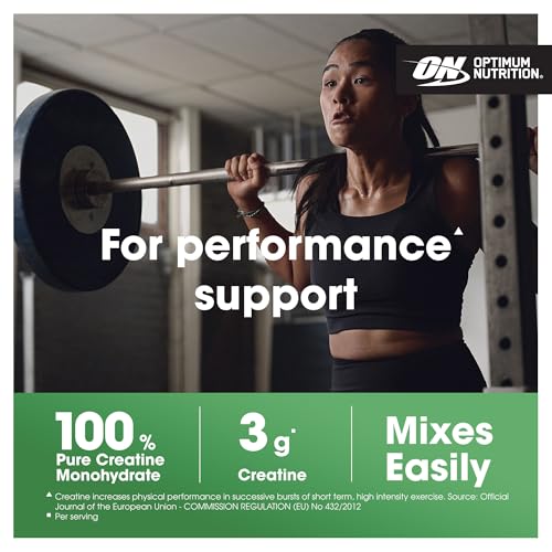Optimum Nutrition Micronised Creatine Powder, 100% Pure Creatine Monohydrate Powder for Performance and Muscle Power, Unflavoured Shake, 93 Servings, 317 g - Image 4
