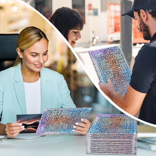 Cptoion 30 Stück Luftpolsterumschläge,16.5x23cm Farbige Luftpolstertaschen,Gepolsterte Umschläge Bubble Lined Poly Mailer,Selbstklebende Gepolsterte Umschläge für Verpackung Warensendung Postversand