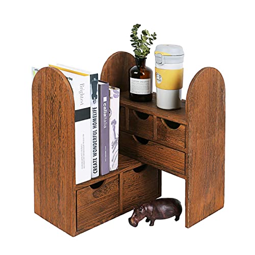 Ikee Design Large Extendable Wooden Desktop Organizer For Office Supplies, Book Storage Shelf Rack, Expandable Stationary Compartment Holder #TOP2
