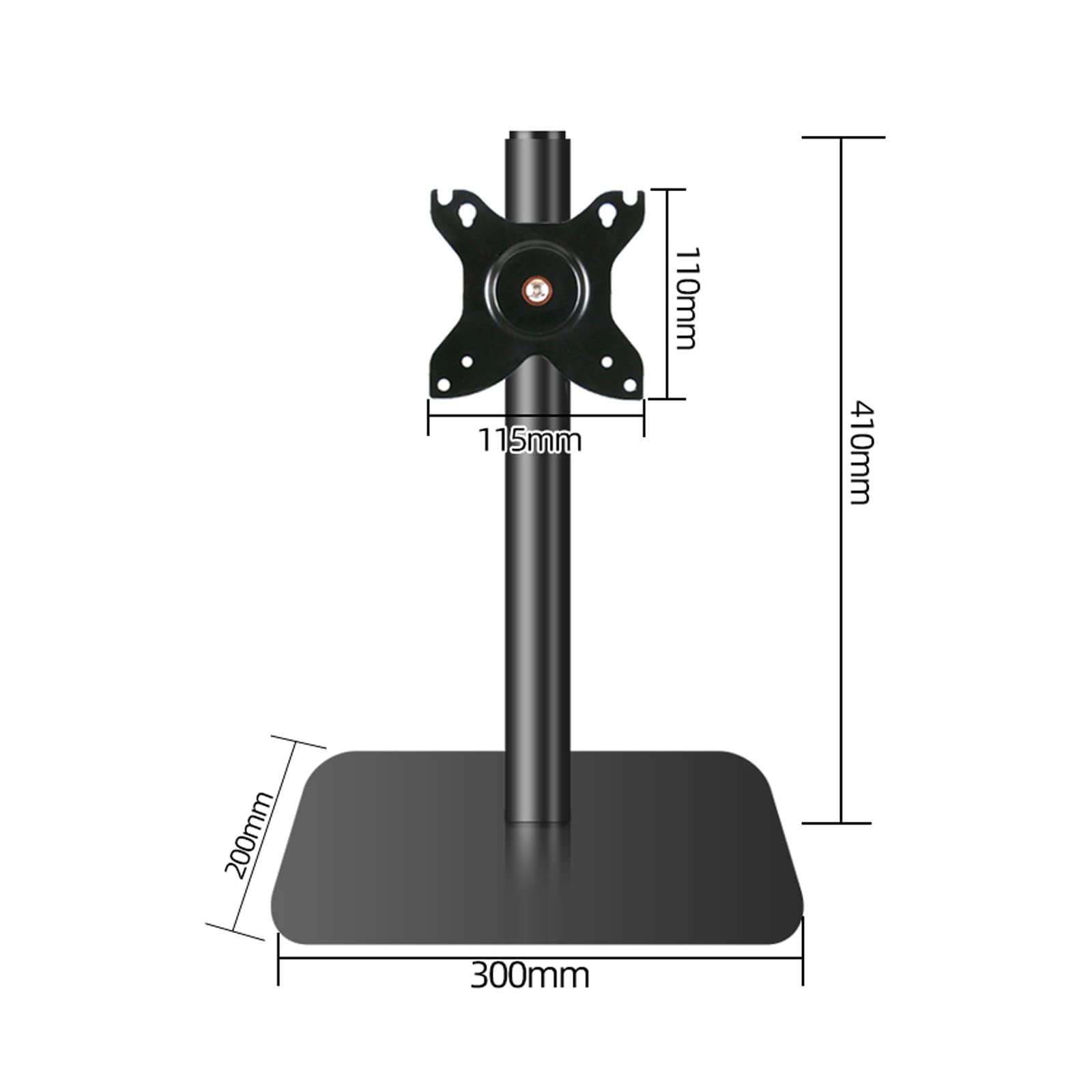 Soporte para TV Individual, Compatible con Pantallas De 17 A 27 Pulgadas, Soporte De Escritorio para Un Solo Monitor con Altura, Inclinación, Giro Y Rotación Ajustables,