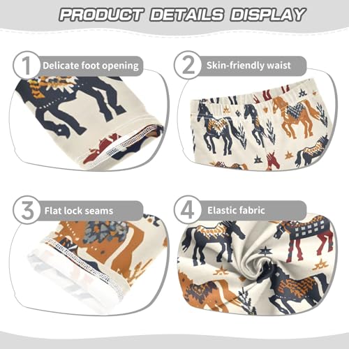 Bolaz Toddler Girls Leggings Printed Yoga Pants Leggings Horse and Grass for Kids3