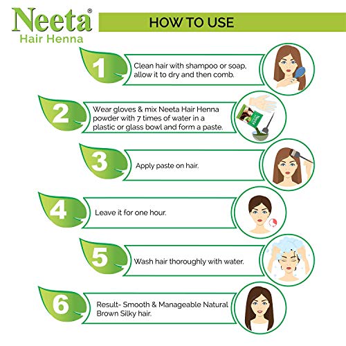 Polvo de Henna para Cabello Neeta Tinte Natural Sin Amoníaco 125g miniatura 5