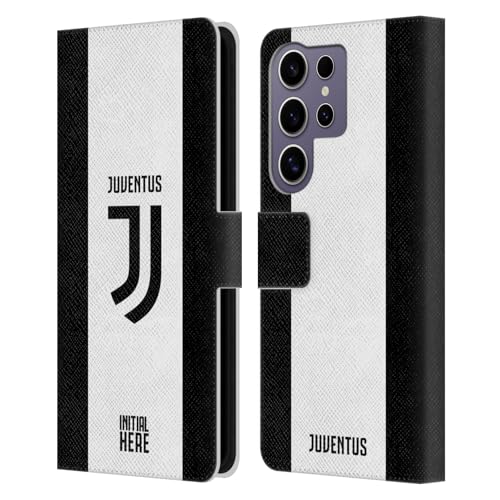 Coque Juventus Samsung S25 Ultra étui portefeuille en cuir personnalisé à rayures