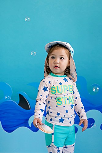 Image of VAENAIT BABY Girls Rash Guard Swimsuit UPF 50+ Long Sleeve Toddler Bathing Suit Ribbon Stawberry Floral Fruit for 2~8Years