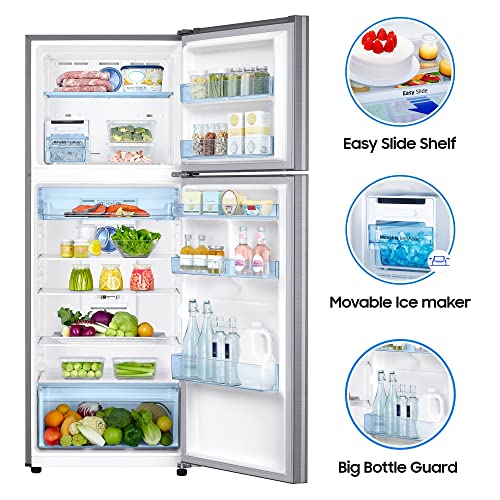 Image of Samsung 415 L 3 Star Frost-Free Inverter Double Door Refrigerator Appliance (RT42B553ES8 /HL Convertible 5In1, Elegant Inox)