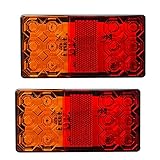 BANGHA AnhäNger RüCkleuchten 2 stücke 1. 2V / 24V. Auto-LKW-Rücklicht-Haltestellen-Bremslichtanzeige-Signallampe für Boot Trailer Caravan van LKW Rücklicht Komplettsets