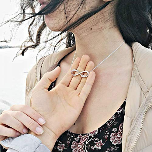 U7 Custom Name Necklace For Women Girls Monogram Choker Collar 18K Gold Plated Personalized Infinity Necklace With 4 Names, Mothers Day Gift #TOP1