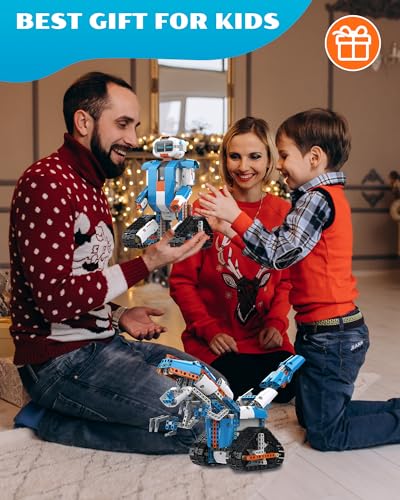 WhalesBot A1 & E7 Pro Coding Robot, Multiple Sensors Coding Block Building Set, Multiple in 1 Story Based Tutorial, STEM Toys for Kids 3-4/8-12 Years, Gift Choice for Children