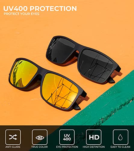 Image of KALIYADI Sunglasses for Mens Polarized-Sunglasses: Men Sun Glasses with UV400 Protection for Driving Fishing Golf