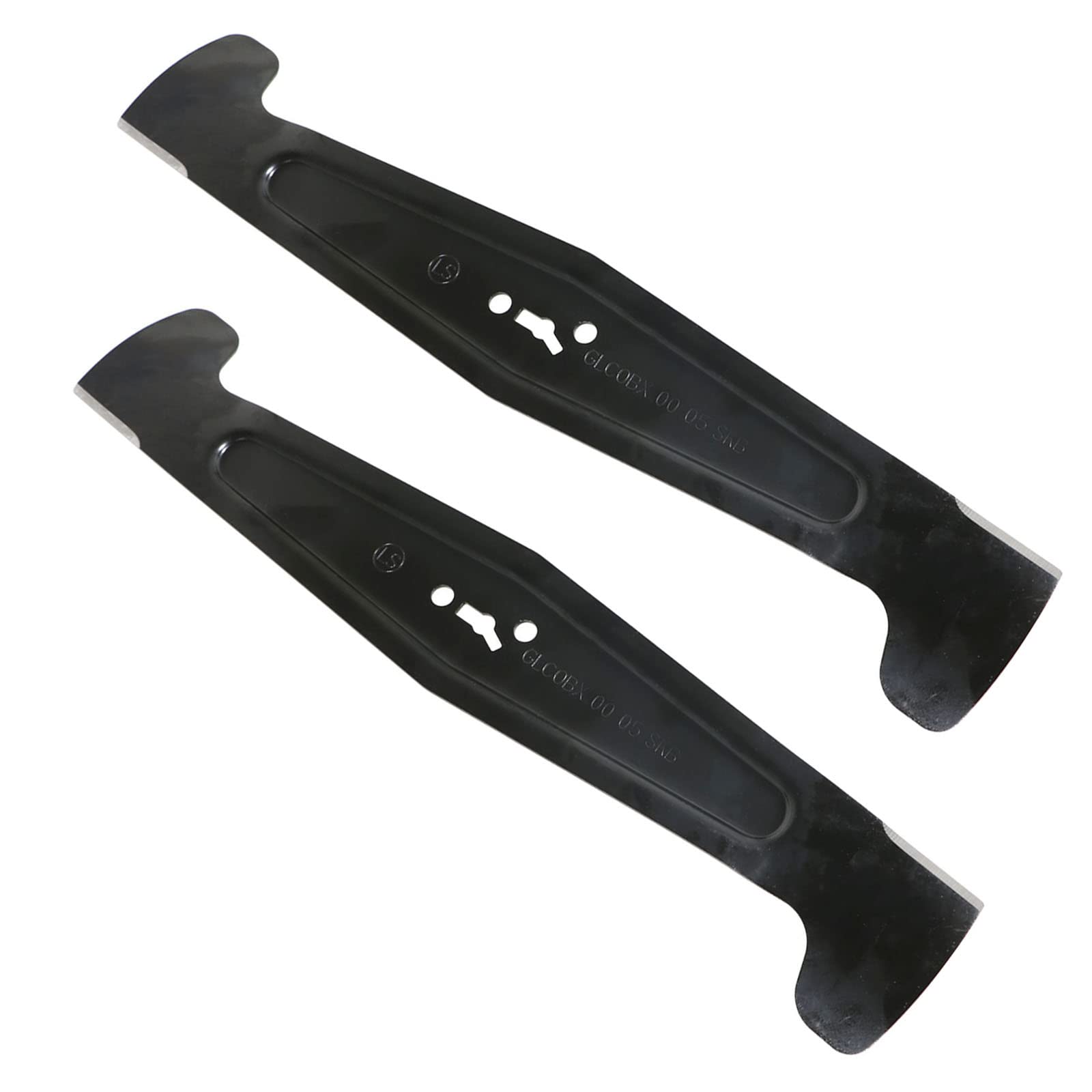 Spares2go Blade for Powerbase MEB1840E MEB1841E Lawnmower (40cm, Pack of 2)