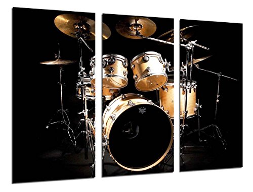 Cuadros Cámara Poster Fotográfico Musica, Instrumento Bateria, Rock, Multicolor, 97 x 62 cm XXL